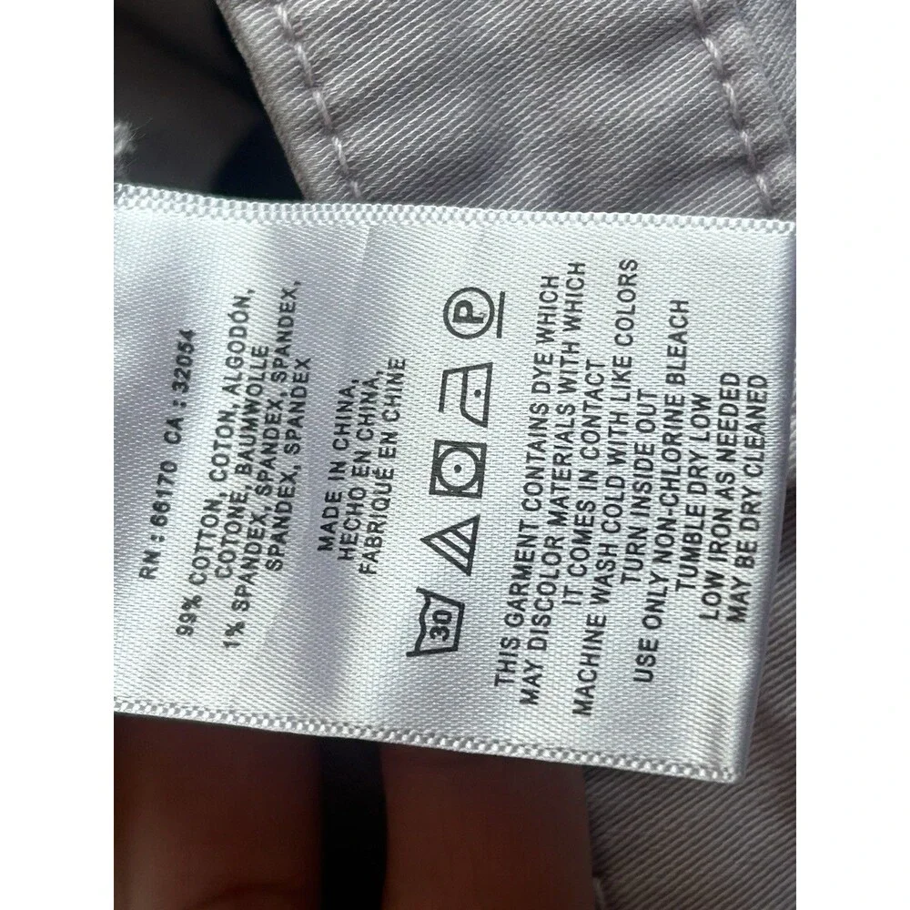 Anthropologie Chino 27 Relaxed Shorts Lilac Khaki Cotton Blend Summer - Picture 11 of 12